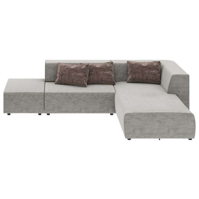 [86051] Canapé d'angle Infinity Vegas gris