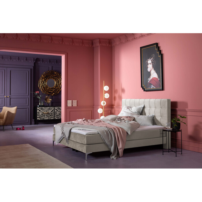 Cama Boxspring Benito Star crema 180x200cm