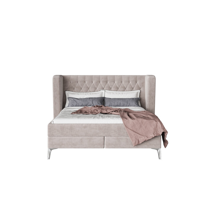 Cama Boxspring Benito Moon crema 180x200cm