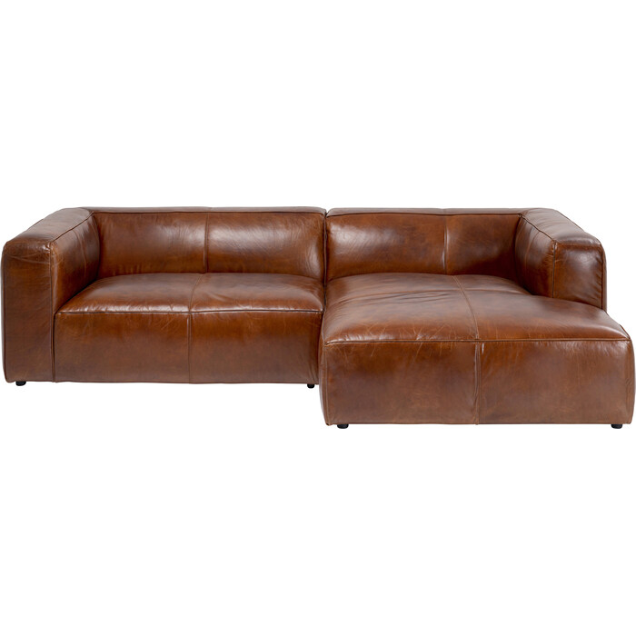 Sofá esq Cubetto piel marrón 270x170cm