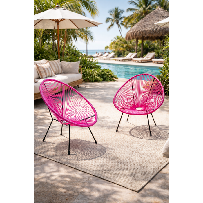 [86251] Fauteuil Acapulco fuchsia - 1