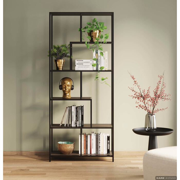 Raft Loftie negru 77x185cm