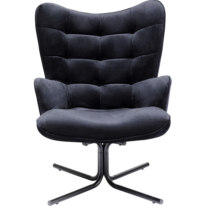 Swivel Armchair Oscar Velvet Black