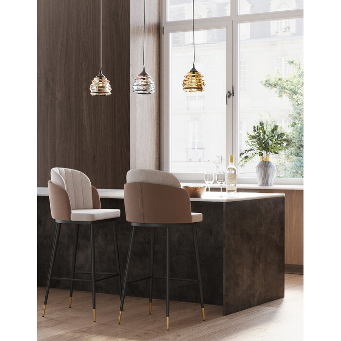[86386] Chaise de bar Hojas beige - 1