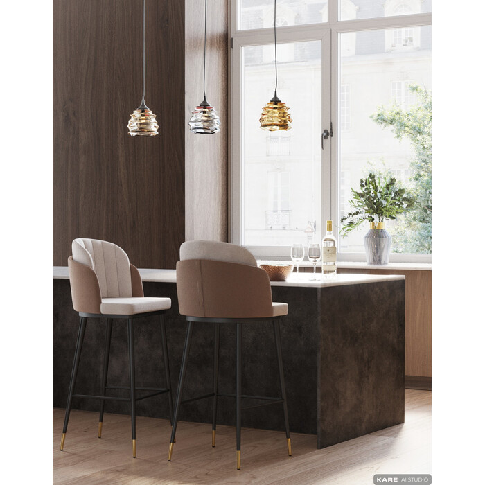 Taburet de bar Hojas Bej