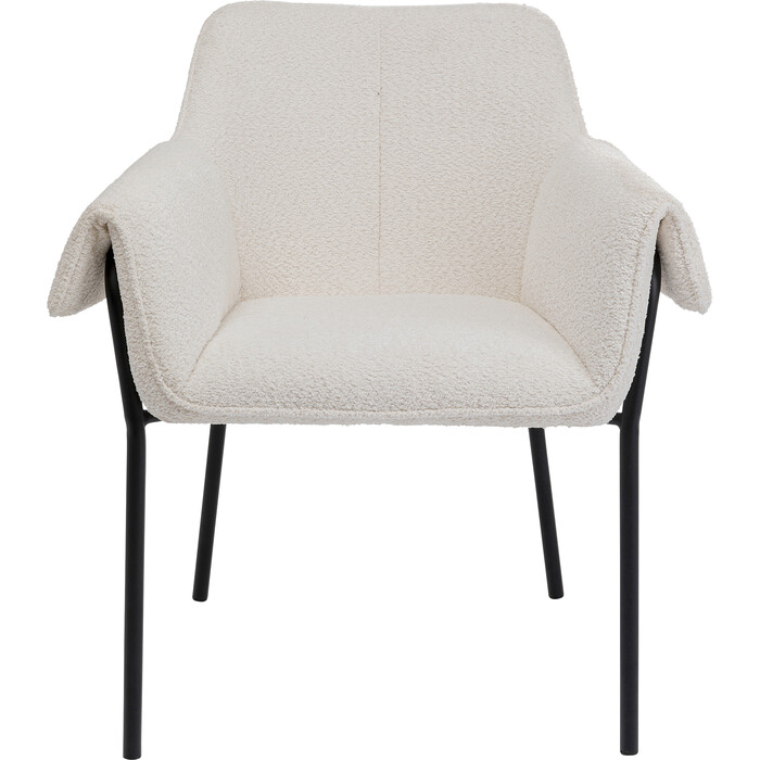 [86389] Chair with Armrest Bess Cream