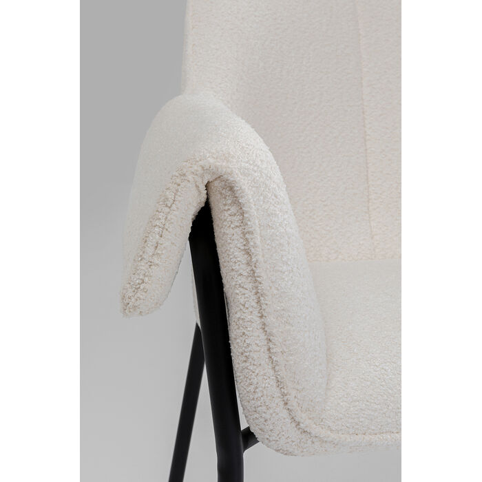 [86389] Chair with Armrest Bess Cream - 3