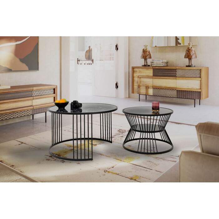 Coffee Table Roma Black (2/Set)