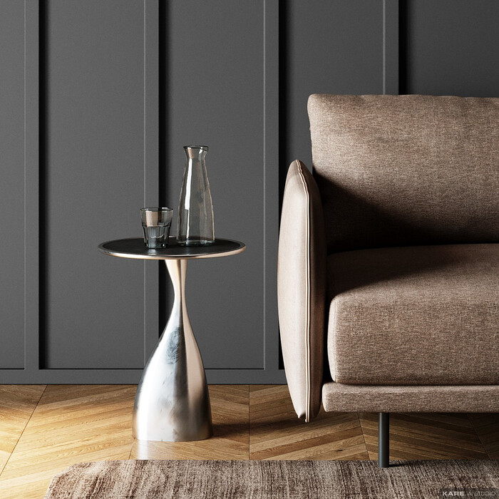 Table d'appoint Spacey argenté Ø36cm