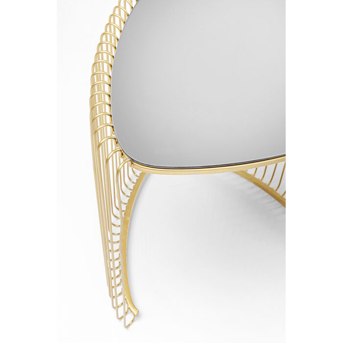 [86421] Side Table Wire Triangle Gold (2/Set) - 3