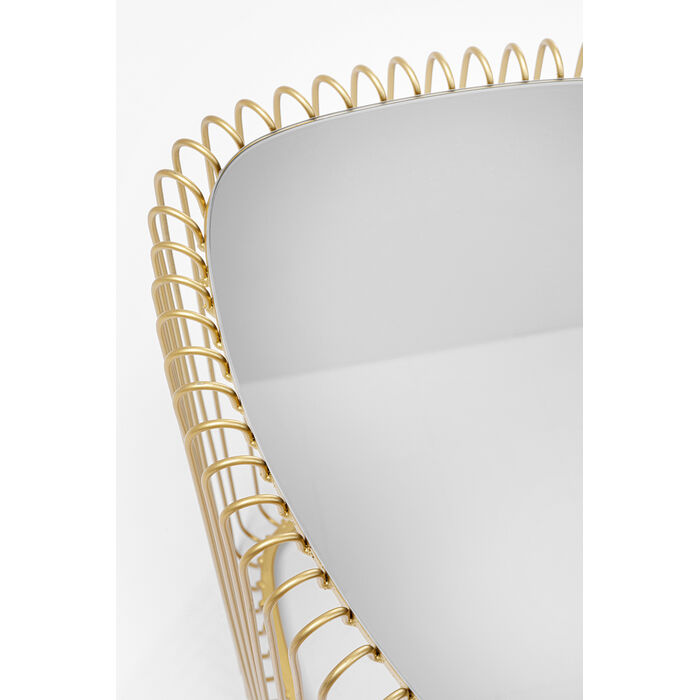 [86421] Side Table Wire Triangle Gold (2/Set) - 4
