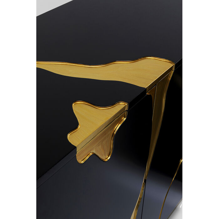 [86436] Buffet Cracked noir doré 165x80cm - 3