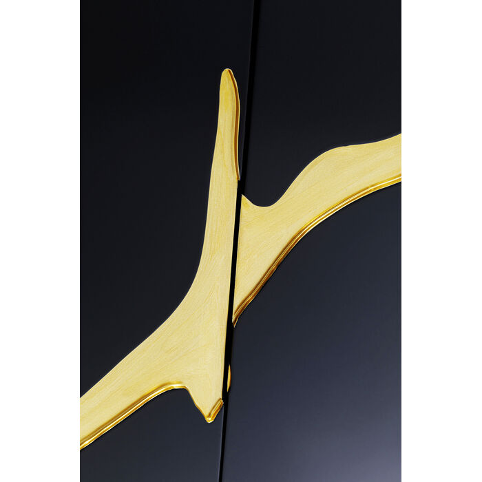 [86436] Buffet Cracked noir doré 165x80cm - 4