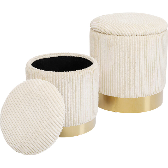 Stol Kufi Cherry Storage Cord Creme (2/Set)