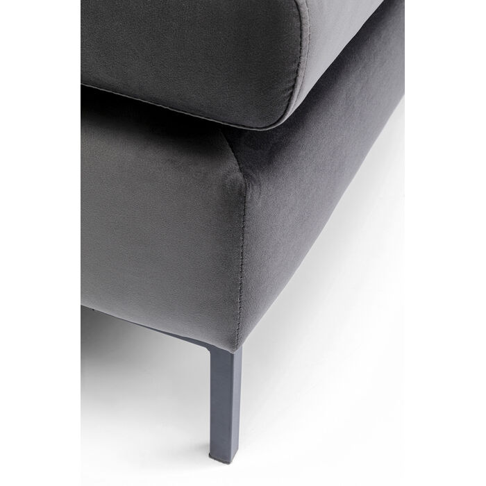 [86522] Stool Gianni Velvet Grey Black - 4