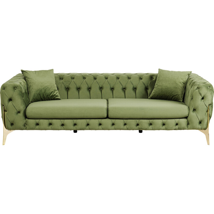 Canapé Bellissima 3-places velours vert 240cm