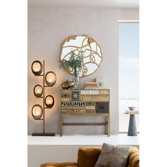 [86704] Commode haute Chalet doré 13 tiroirs - 1
