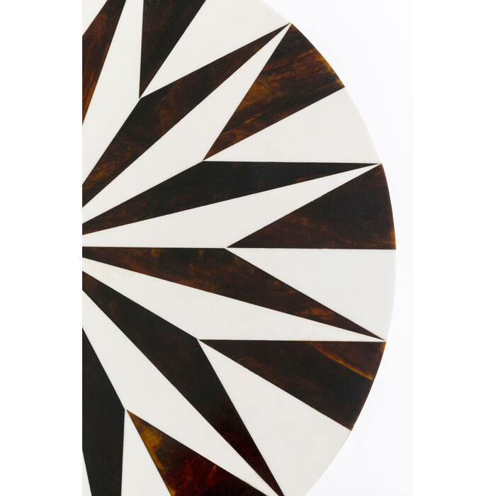[86727] Side Table Domero Star Brown White Ø40cm - 3