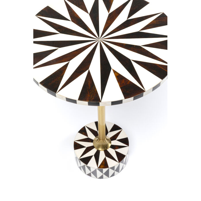 [86727] Side Table Domero Star Brown White Ø40cm - 4