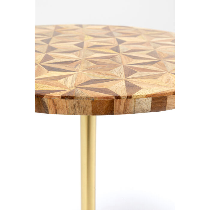 [86728] Side Table Domero Geo Brown Ø40cm - 3