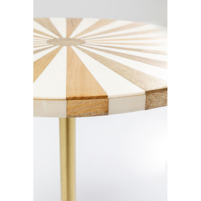 [86729] Side Table Domero Cirque Gold White Ø40cm - 3