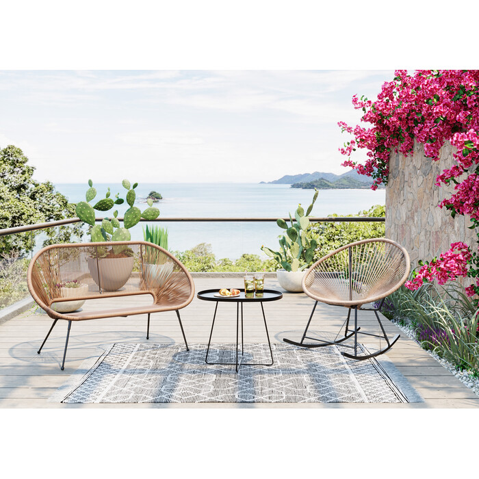 [86873] Chaise à bascule Acapulco nature - 2