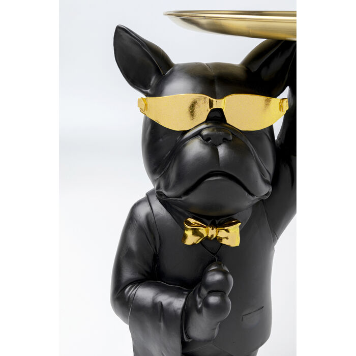 [86932] Side Table Cool Bulldog Tray Black 34x55cm - 3