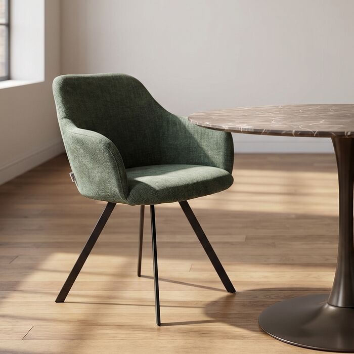 Swivel Armchair Lady Loco Coco Green