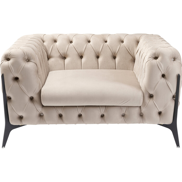 Fauteuil Bellissima velours taupe 120cm