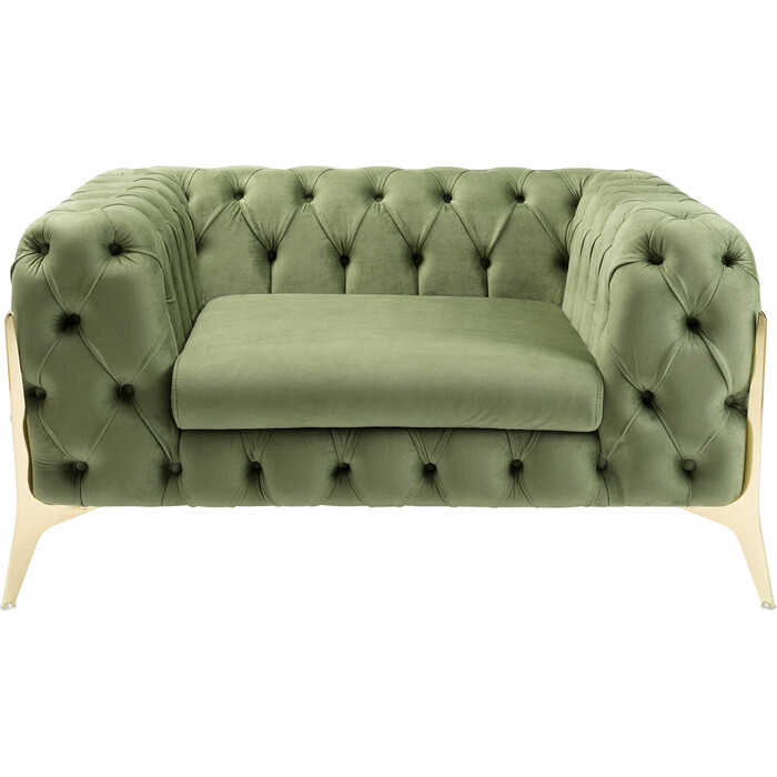 Fauteuil Bellissima velours vert 120cm