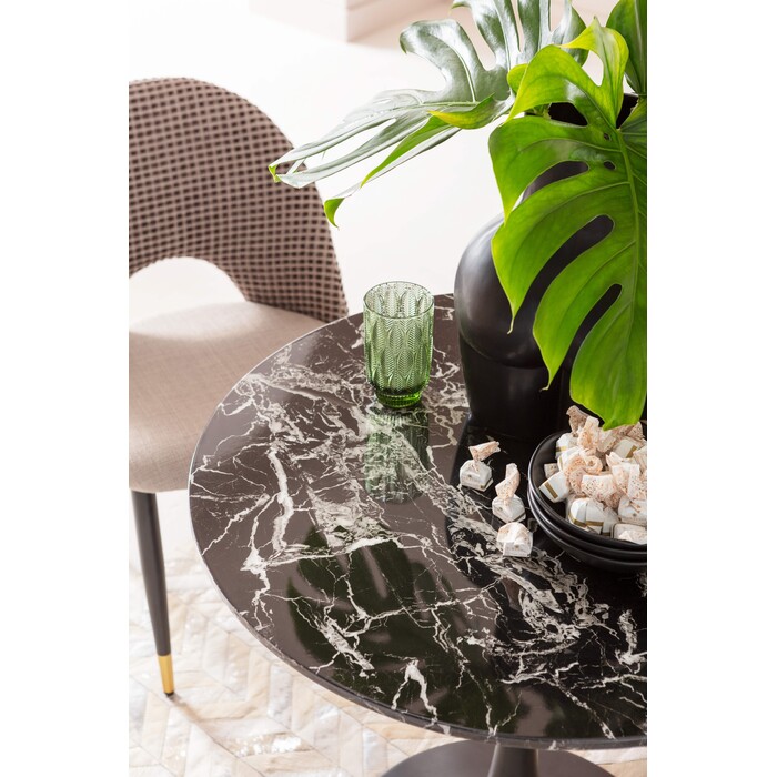 [87058] Table Schickeria marbre noir Ø80cm - 2