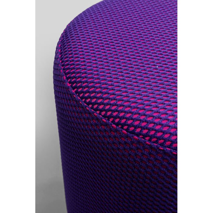 [87162] Stool Jody Purple Mesh Black Ø35cm - 3