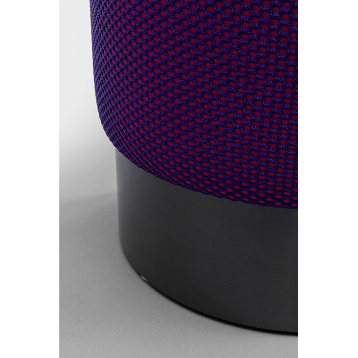 [87162] Stool Jody Purple Mesh Black Ø35cm - 4