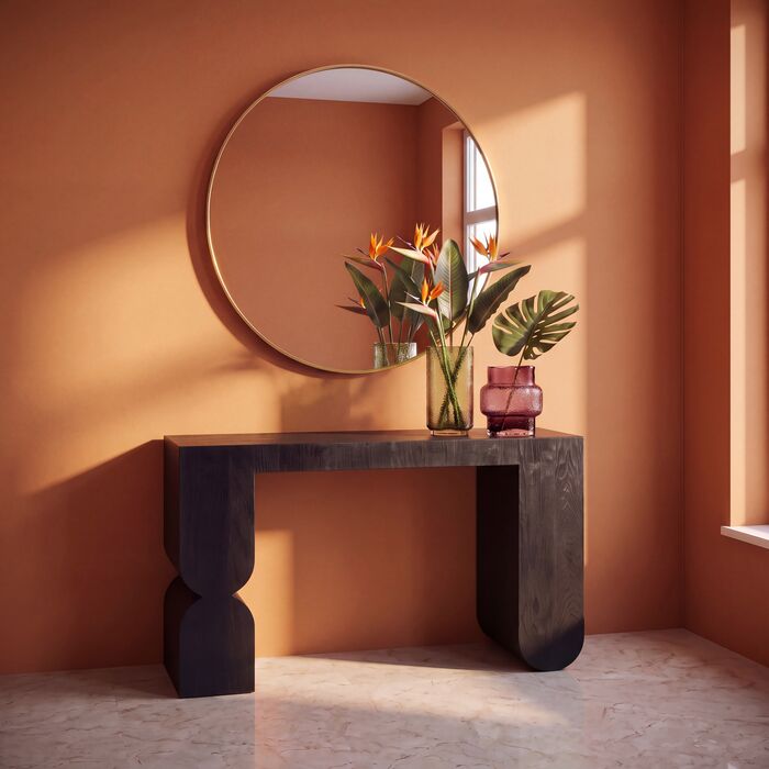 Console Curve noir 120x76cm