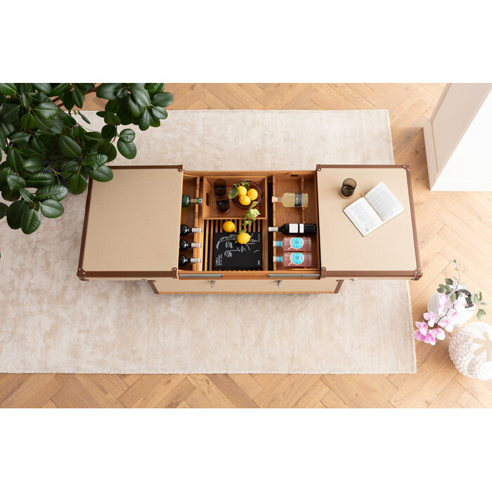 [87203] Table basse bar Venezia Creme 120x75cm - 2