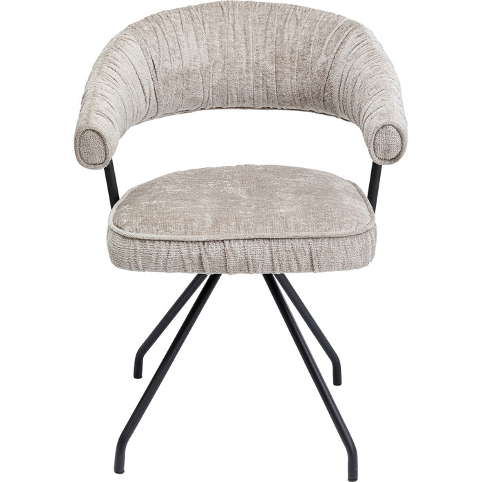 Chaise pivotante Arabella argent