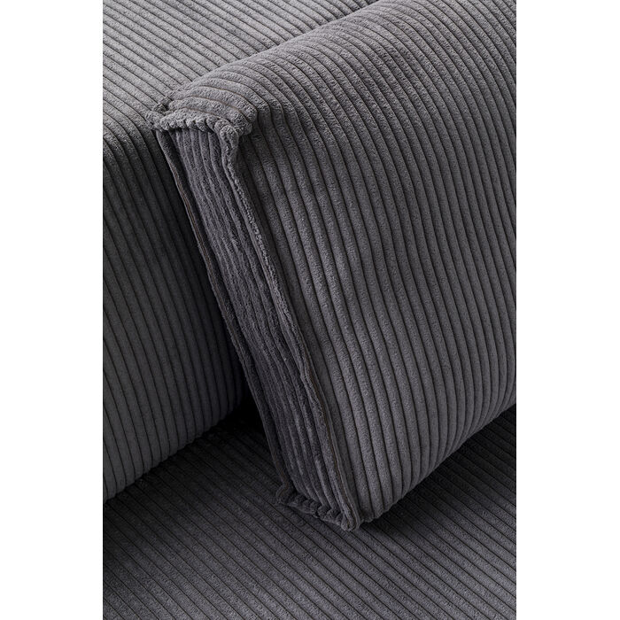 [87400] Corner Sofa Infinity Ottomane Cord Grey Left - 4