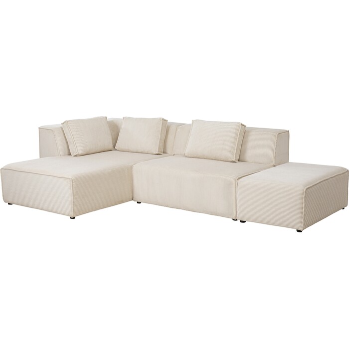 [87401] Sofá esq. Infinity Ottomane Pana Crema Izquierda