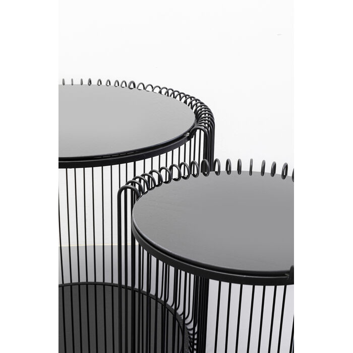 [87441] Side Table Wire Double Black (2/Set) - 3