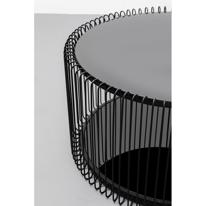 [87442] Coffee Table Wire Double Black (2/Set) - 3