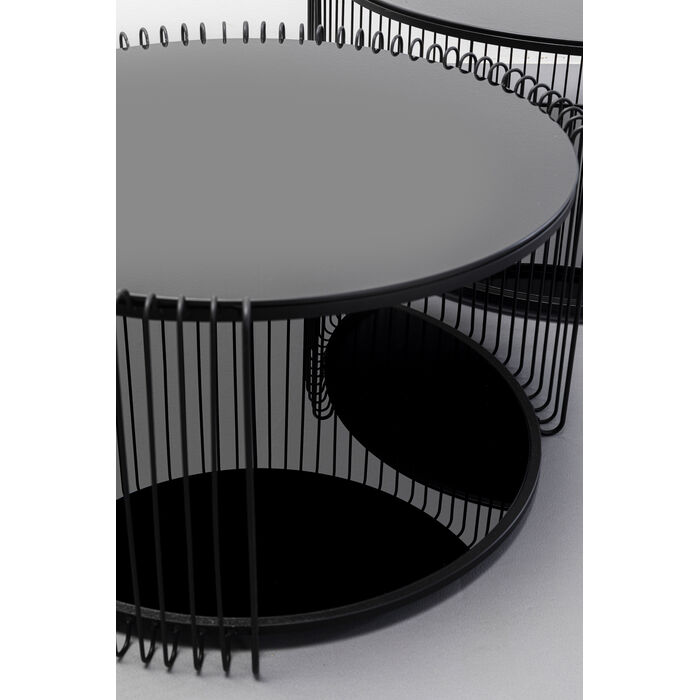 [87442] Coffee Table Wire Double Black (2/Set) - 4