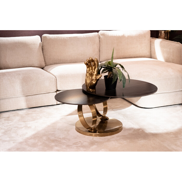 [87522] Coffee Table Beverly Gold 133x80cm - 1