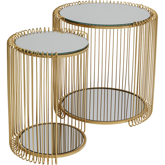 [87673] Tables d'appoint Wire Double laiton (2/Set)