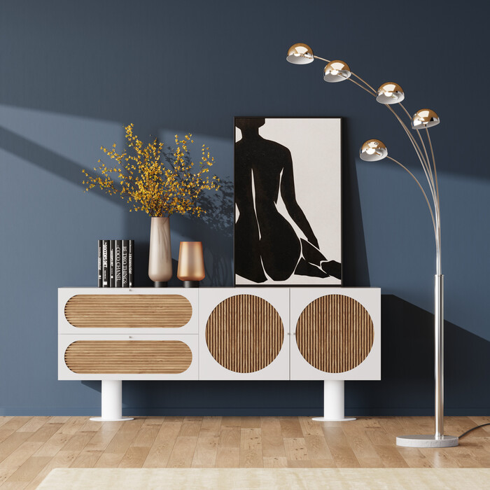 Sideboard Atomic White 183x76cm