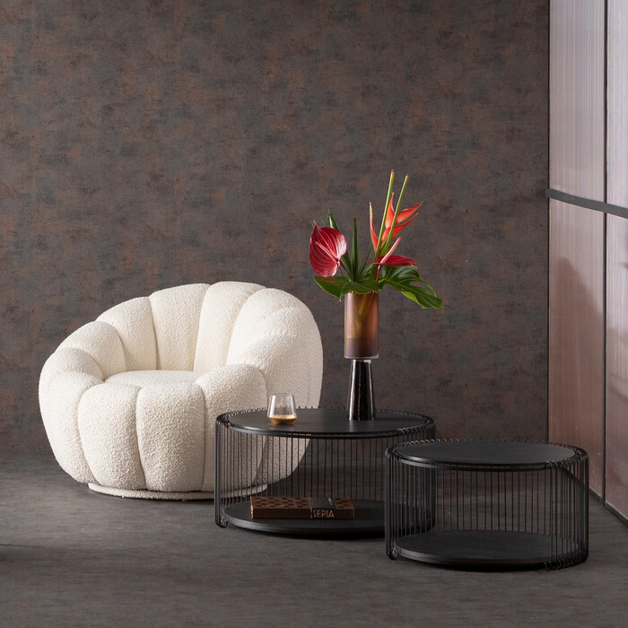 [87772] Fauteuil pivotant Peppo Bloom blanc - 1