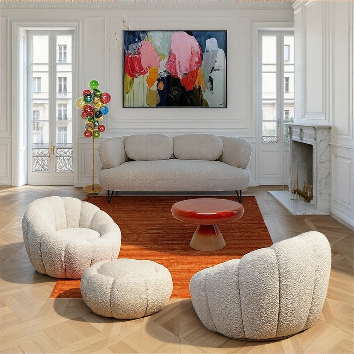 [87772] Sillón giratorio Peppo Bloom Blanco - 2