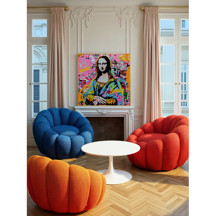 [87773] Fauteuil pivotant Peppo Bloom rouge - 1