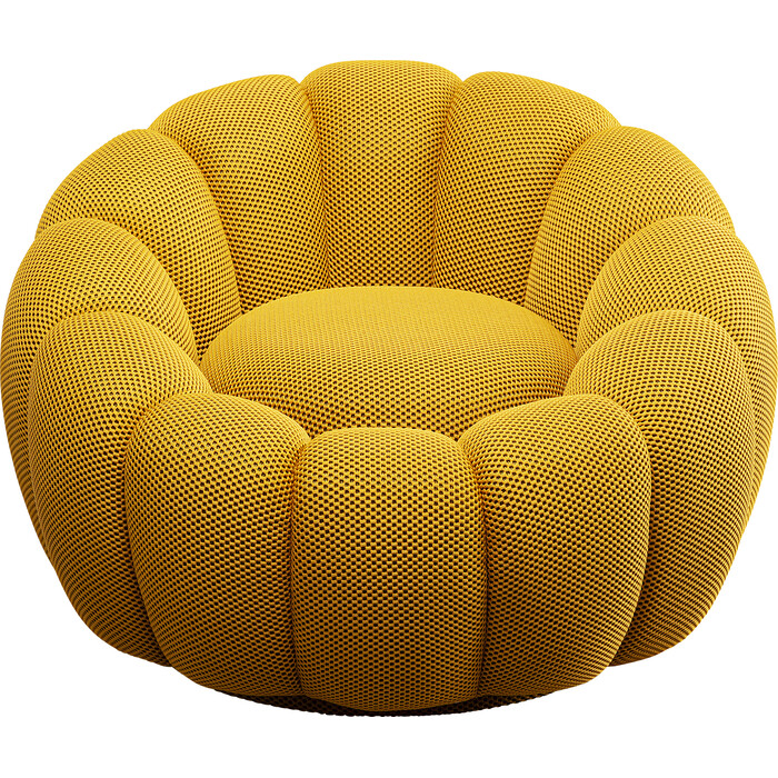 [87776] Fauteuil pivotant Peppo Bloom jaune