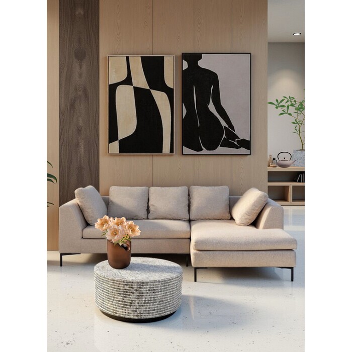 [87798] Corner Sofa Gianni Cream 250cm Right - 1