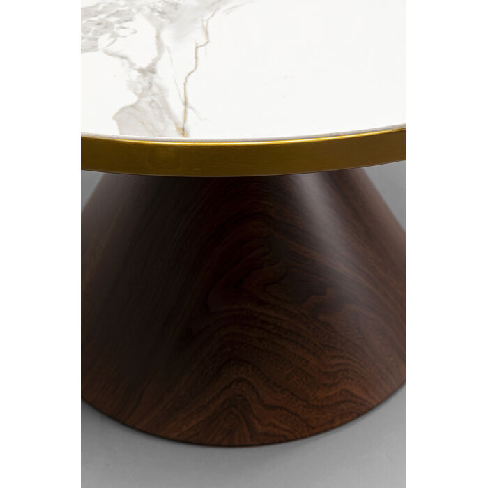 [87807] Coffee Table Cono Walnut Ceramic Ø70cm - 4